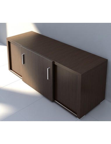 Armoire basse coulissante L. 160 x 55 x H. 61cm - QR16 - Quando - MDD