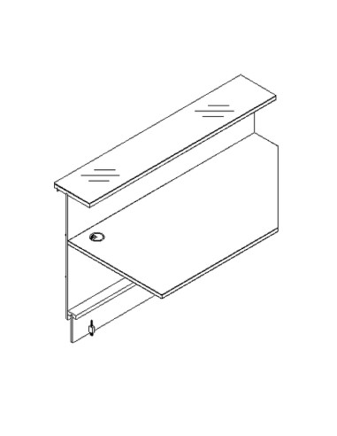 Elément linéaire L. 159 X p. 91,7 X h. 110,5cm - VALDE - MDD - LAL16L