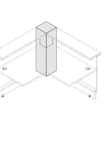 Poteau de liaison L. 30 x P. 30 x H. 110,5cm - VALDE - MDD - LA100