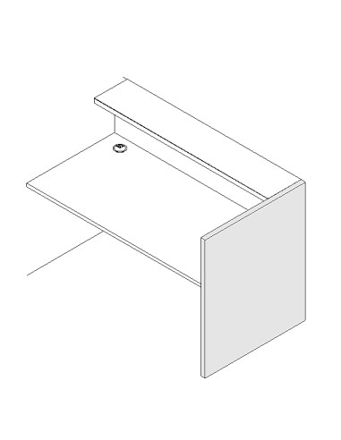 Finition droite haut L. 91,7 x P. 3,8 x H. 110,5cm  - VALDE - MDD - LAN1P