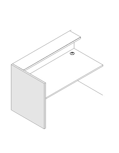 Finition gauche haut L. 91,7 x P. 3,8 x H. 110,5cm - VALDE - MDD - LAN2L