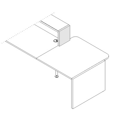 Joue de finition droite L. 30 x P. 3,8 x H. 36,4cm - VALDE - MDD - LAN3P