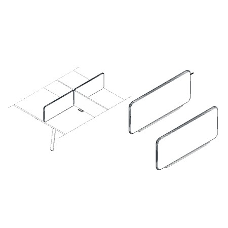 Panneaux écrans centraux L. 160 x H. 35cm L. 160 x H. 35cm - ZYS78 2