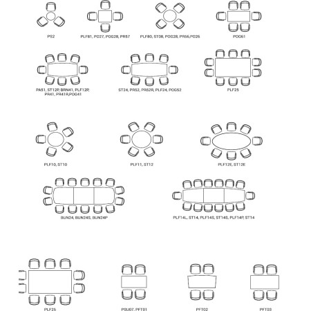 Table L. 160 x P. 141 x H. 74cm - Ogi Y - MDD - SY26