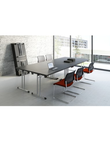 Table pliante L. 139 x P. 69,5 x H. 72,5cm - Table pliable - MDD - PSU07