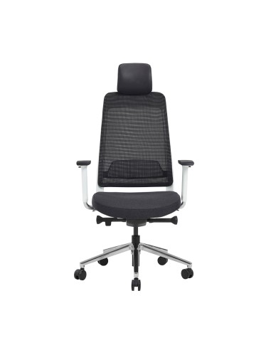 Chaise de bureau avec dossier blanc - Fairfax - 7390 - Sitek