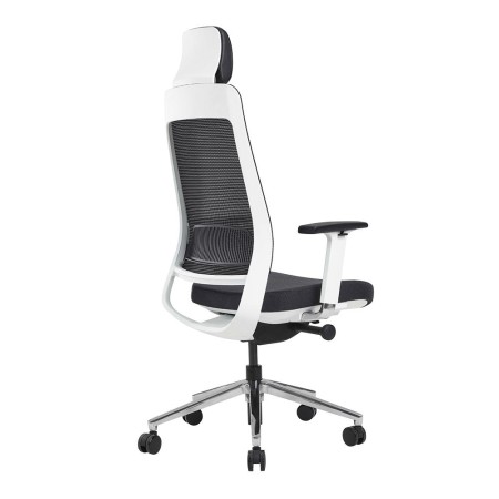 Chaise de bureau avec dossier blanc - Fairfax - 7390 - Sitek