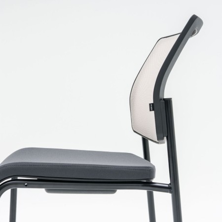 Chaise de réunion sur roulettes professionnelle - Gaya - GY4KN