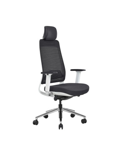 Chaise de bureau avec dossier blanc - Fairfax - 7390 - Sitek