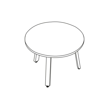 Table basse diamètre 80cm - Ogi A - MDD - PLF82