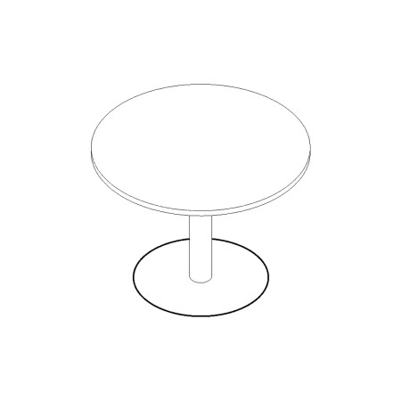 Table ronde diamètre 100cm - Piétement colonne - MDD - ST10 2