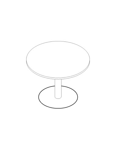 Table ronde diamètre 120cm - Piétement colonne - MDD - ST12