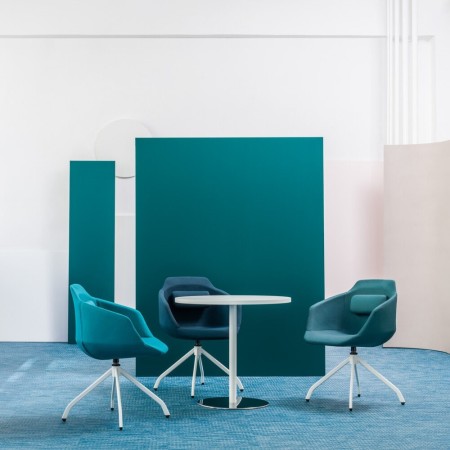 Table ronde diamètre 100cm - Piétement colonne - MDD - ST10