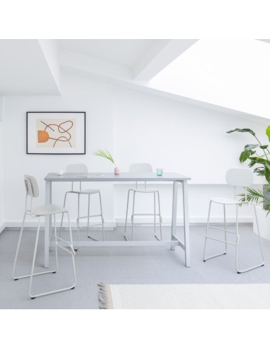 Table haute L. 161,5 x P. 70 x H. 90cm - pied bois massif