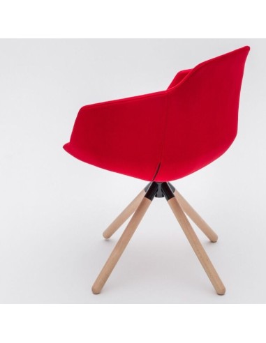 Chaise réunion - pieds bois massif - pivotant - UFP9 - MDD