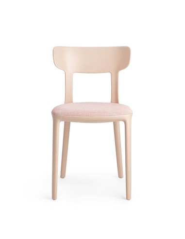 Chaise éthique design – tissu rembourré et structure recyclée (Canova)