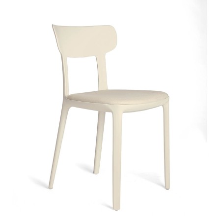 Chaise moderne écoresponsable – assise tissu rembourré, modèle Canova