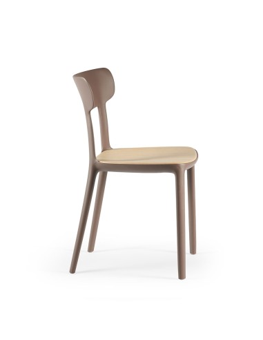 Chaise Canova Wood – design épuré en bois et matière plastique
