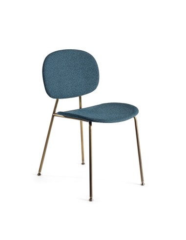 Tondina Pop – Chaise design avec assise en tissu et structure en métal, parfaite pour un intérieur élégant