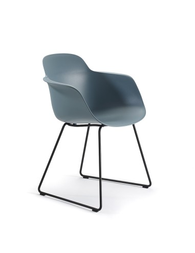 Sicla – Chaise avec coque en plastique et pied traîneau en métal, idéale pour un style moderne et aérien