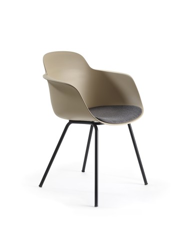 Chaise coque plastique avec assise tissu rembourrée – Sicla