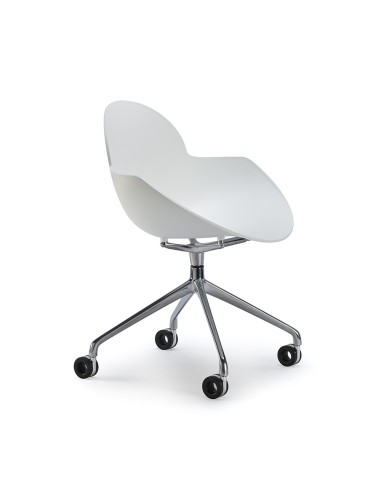 Chaise Cookie à roulettes avec piètement étoile pivotant
