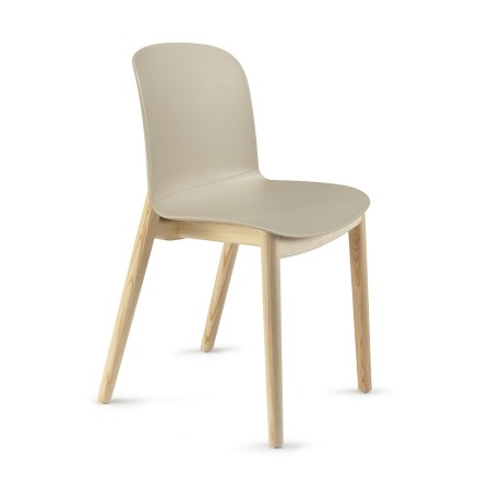 	Chaise professionnelle avec structure bois – Relief beige 