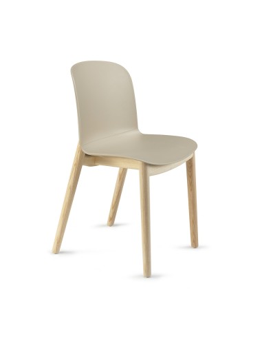 	Chaise professionnelle avec structure bois – Relief beige 