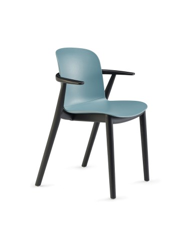 Chaise bois avec accoudoirs intégrés – Relief