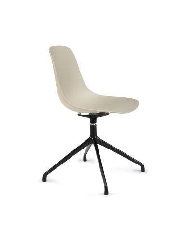 chaise pivotante design en plastique Pure Loop Mono – beige