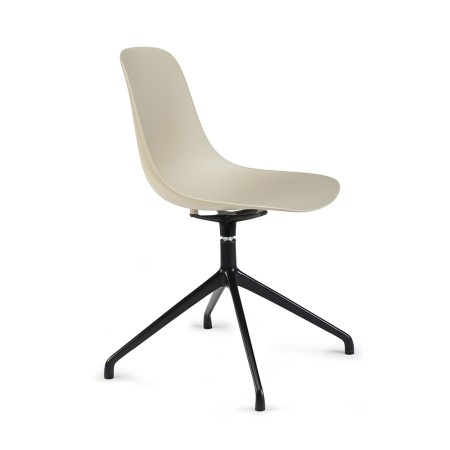 chaise pivotante design en plastique Pure Loop Mono – beige