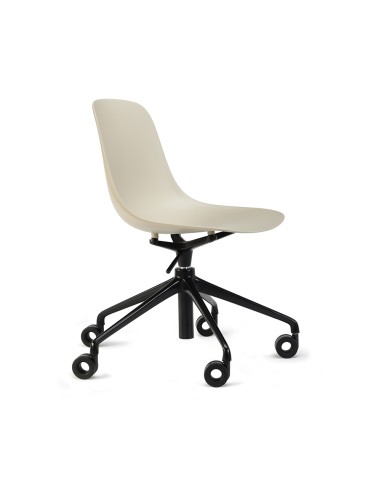 Chaise Pure Loop Mono pivotante réglable en beige et pieds noir
