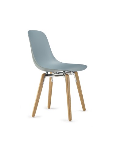 Pure Loop Mono chaise élégante en bleu - minimaliste et chaleureux, assise colorée