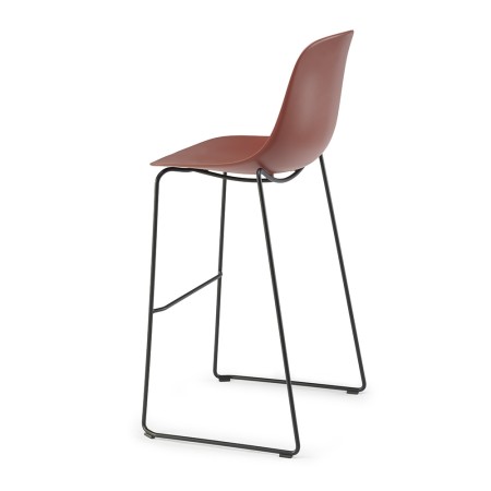 Chaise de bar à snacks 76cm en plastique et acier - résistante et confortable Pure Loop Mono 