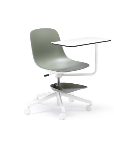 Chaise Pure Loop Edu avec tablette en vert 
