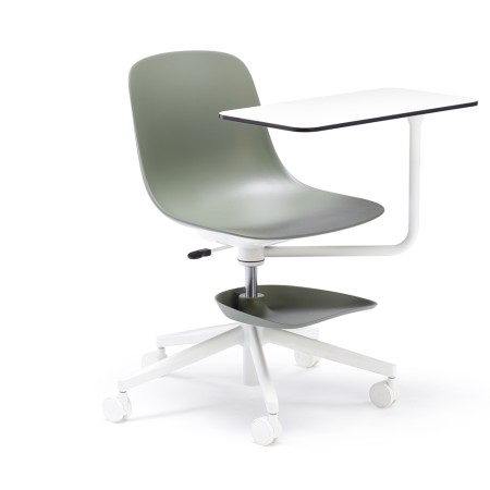 Chaise Pure Loop Edu avec tablette en vert 