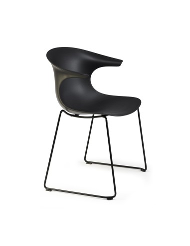 	fauteuil moderne en plastique à piètement traîneau - salle de réunion loop Mono