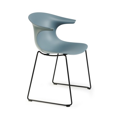 fauteuil d’accueil design et confortable - Loop Mono en bleu