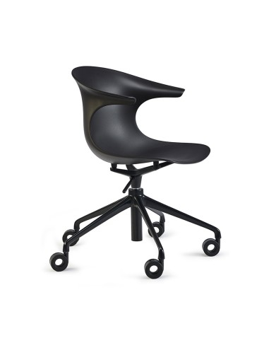 chaise ergonomique pour open-space de travail - Loop Mono noir