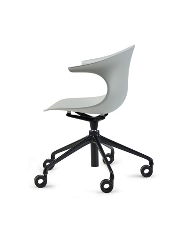 chaise mobile pour espace de travail moderne Loop Mono de côté