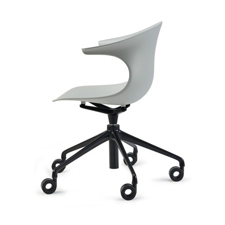 chaise mobile pour espace de travail moderne Loop Mono de côté