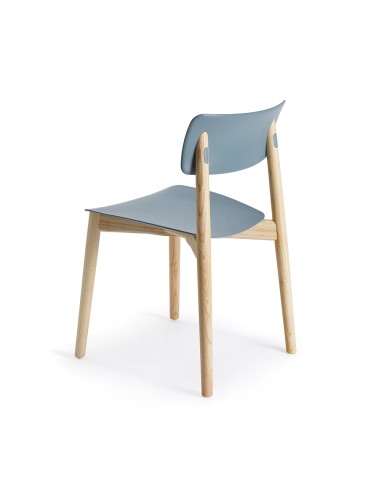 Chaise Eastwood - dos - bois et plastique curvé