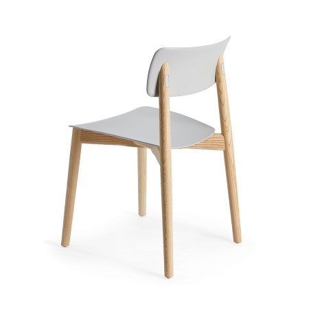 Chaise Eastwood - confortable et original  - bois et plastique curvé