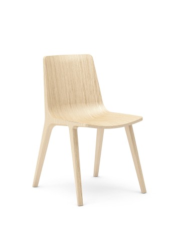 Chaise en bois clair design SEAME 4 pieds – structure chêne naturel
