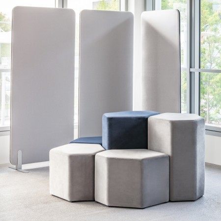  Séparation de bureau acoustique L. 79 x H. 145cm - ZW794