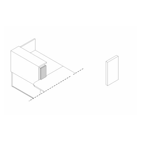 Joue de finition gauche L. 18,2 x P. 2,8 x H. 35cm