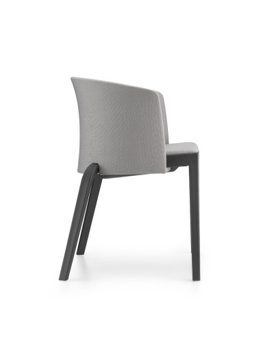 Chaise épurée moderne design avec assise et dossier en tissu - modèle BI