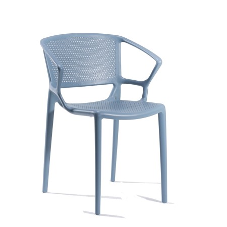 Chaise d'extérieur en plastique bleu - terrasse modern Fiorellina