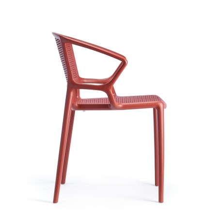 Chaise de terrasse en plastique rigide coloris rouge - Fiorellina 