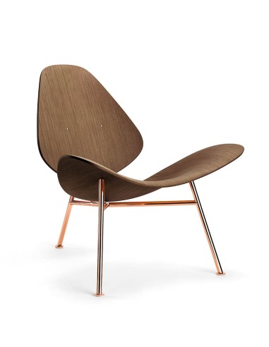 Chaise design en bois contreplaqué avec grande assise KRAM